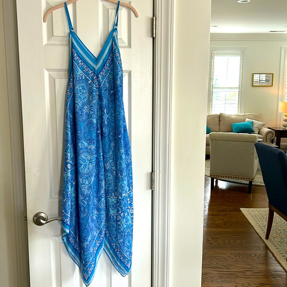 J. McLaughlin silky flowing bandana print  dress